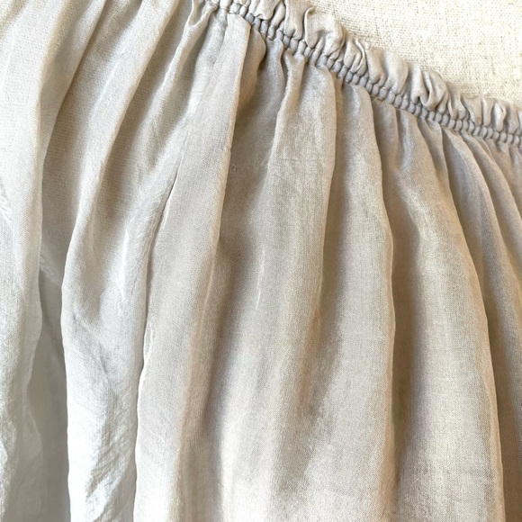 Prontomoda Giusy Silk 3/4 Sleeve Blouse Grey Small - Picture 2 of 9